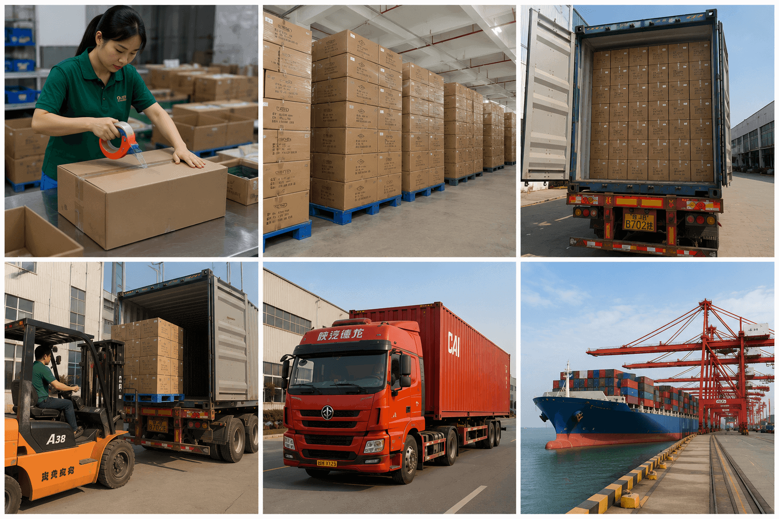 HUCATI's full supply chain: from production line assembly to warehouse storage and container loading, ensuring safe delivery of high-quality STEM toys.